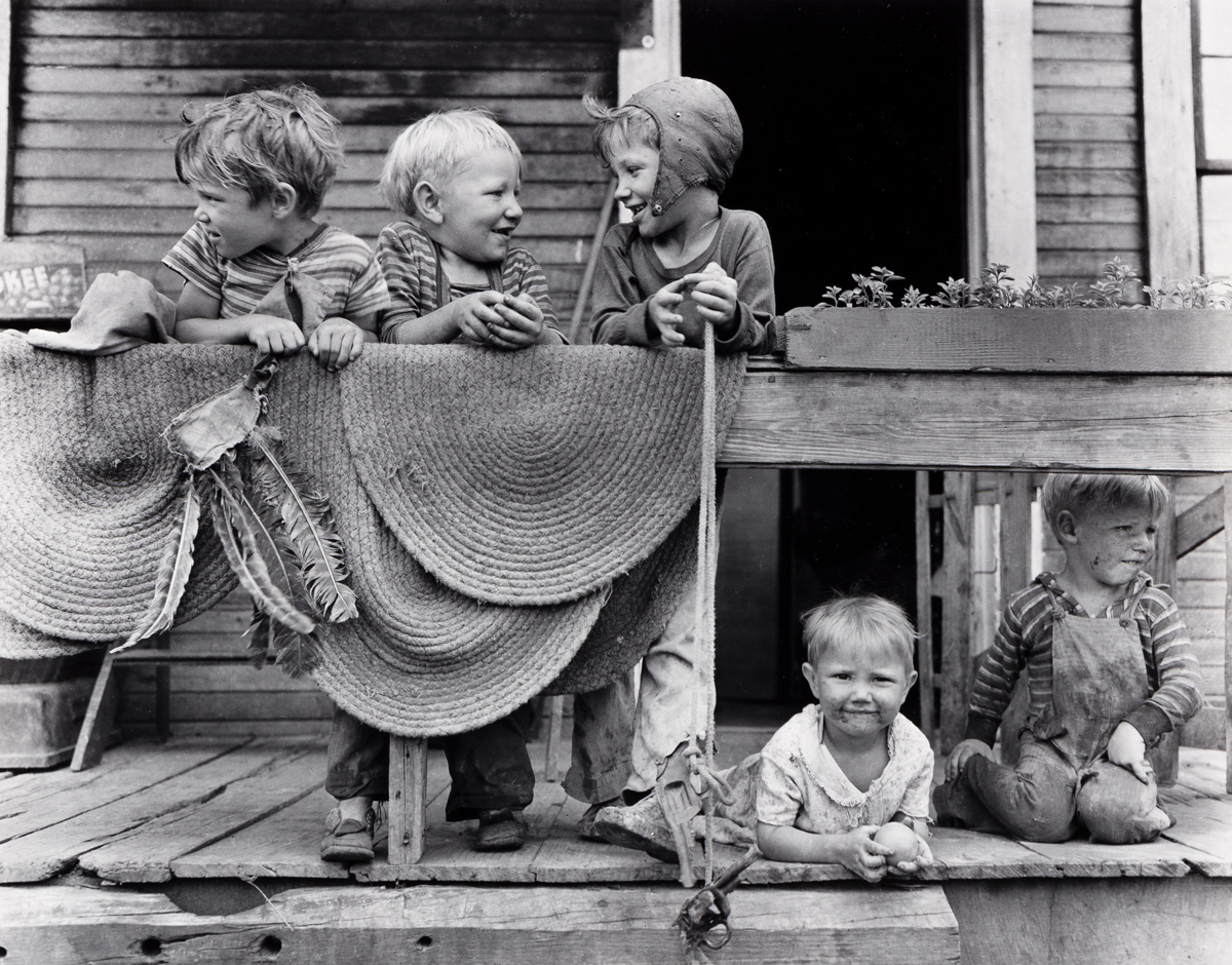 RUSSELL LEE (1903-1986) Christmas dinner, Smithfield, Iowa * Children of the Coal Miners, Appalachia * Coal Miners Children at Home, A
